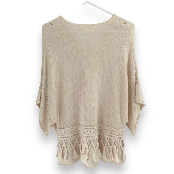 Anthropologie XXS Tan Woven Swimsuit Coverup Blouse - Picture 5 of 7